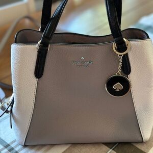 Kate Spade Black and Gray Structured Shoulder Bag